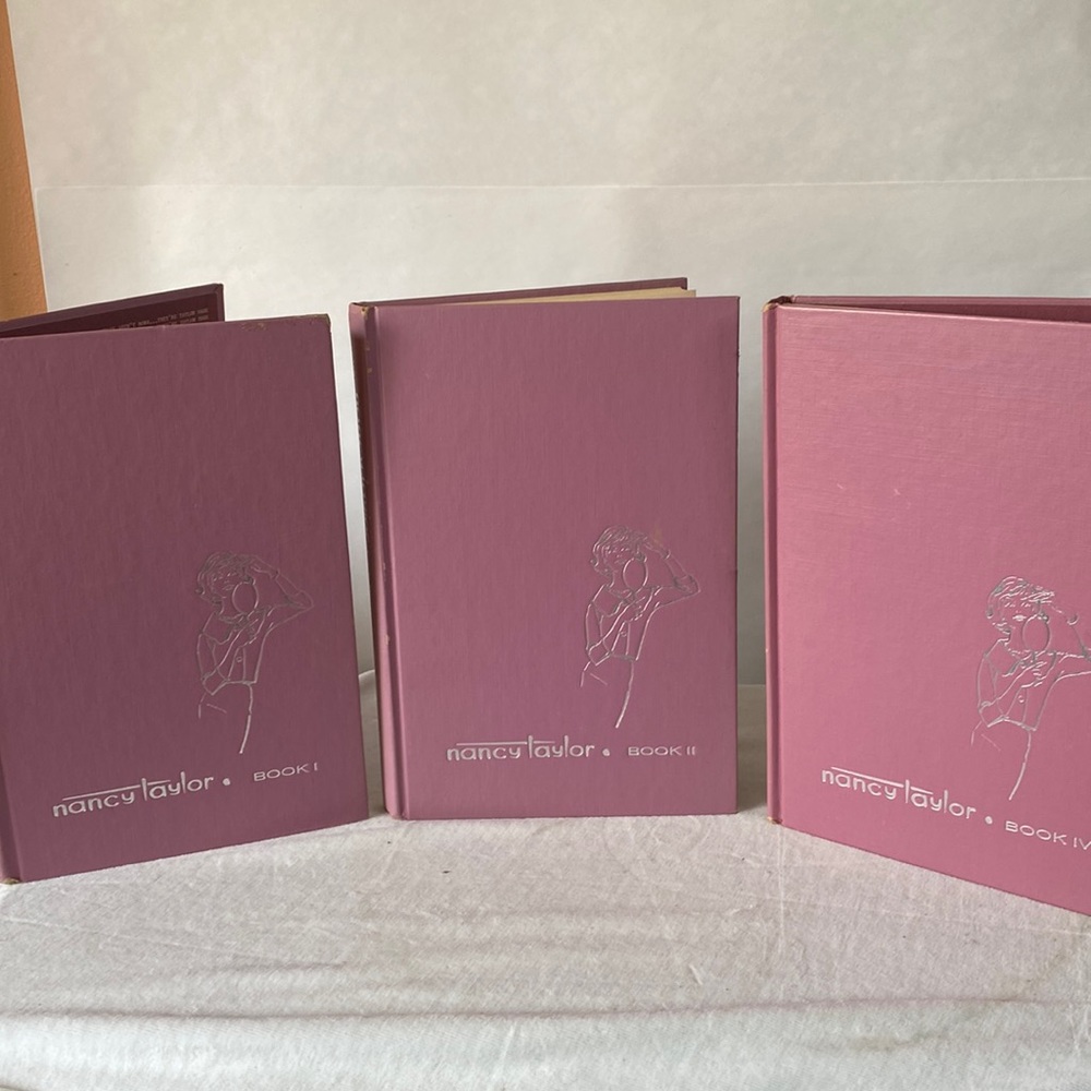 Vintage Nancy, Taylor’s etiquette course book 1,2 and 4. 1958